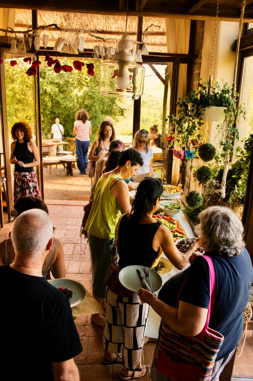 Pranzo condiviso durante l'evento